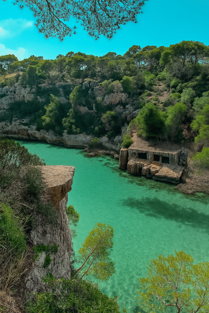 Cala Pi en Mallorca con aguas turquesas, acantilados rocosos y mirador panorámico – Maiorca Unlocked.